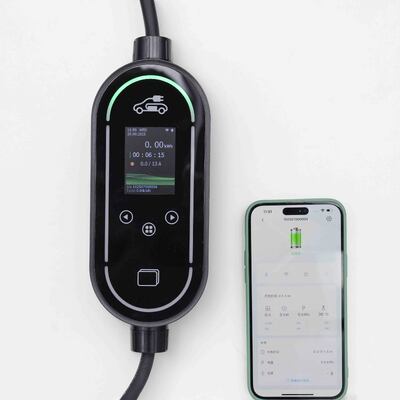 خرید 3.68kW 16A شارژر هوشمند خانه EV با صفحه نمایش LCD فعال Wifi و بلوتوث ساخت آنلاین
