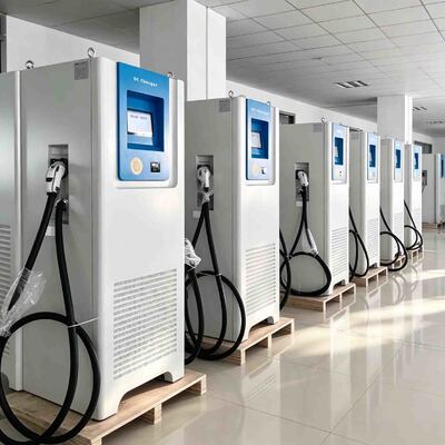 خرید ایستگاه شارژ سریع 60kW-120KW DC برای وسایل نقلیه الکتریکی با پلاگین دوگانه CCS GBT ساخت آنلاین