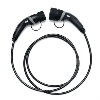 خرید Black 16A 3 Phase 5m Type 2 To Type 2 Cable TPU Material TUV Certification ساخت آنلاین