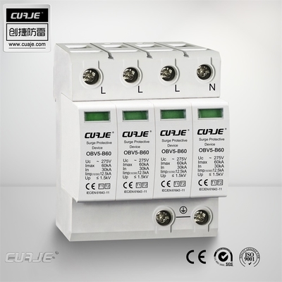 قیمت مناسب 50 KA RCD مدار شکن ضد لرزش T1 T2 یا T2 T3 ترکیبی محافظ نوسان برق آنلاین